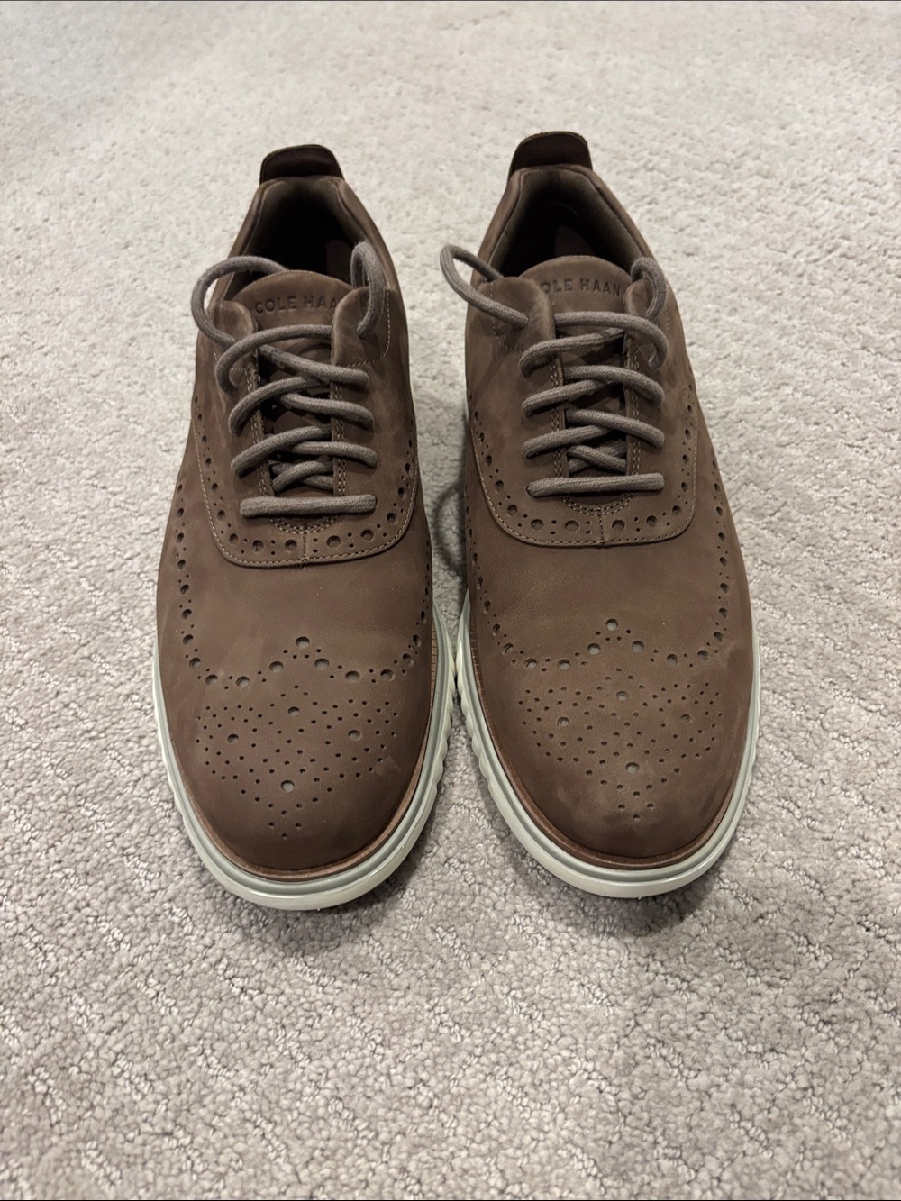 Cole Haan Brown Suede Wingtip Derbys